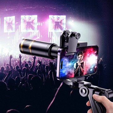 演唱會拍攝神器望遠鏡22倍手機長焦鏡頭音樂節專業攝影釣魚直播高清看漂專用外接高清放大月亮拍照外置攝像頭-加LINI購買享優惠