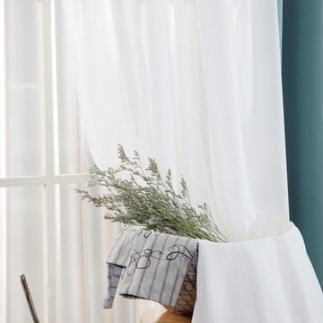 The Zari 雪紡窗簾 Set  長型窗(135 x 233cm)  Soft white