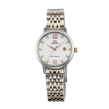 ORIENT 錶 OLD SCHOOL系列 時尚石英腕錶 鋼帶款 SSZ45001W 白色 - 28mm
