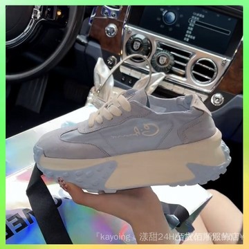 🔥臺灣出貨 2023夏季新款透氣休閒軟底厚底增高6CM運動舒適百搭時尚ins潮女鞋 限時特賣X315-8-C