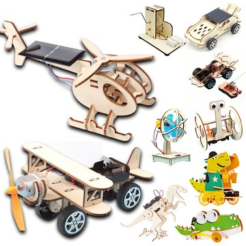 支持隔日到貨 科學教育diy飛機材料包 繁體中文組裝書 3d紙質拼圖DIY  兒童手做 科學實驗材料包兒童益智玩具