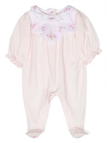Tartine Et Chocolat - floral-embroidered cotton pyjamas - kids - Cotton - 1 mth - Pink