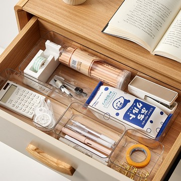 隔日到貨🏆日式抽屜分隔收納盒 收納 亞克力透明收納盒 桌面化妝品收納 雜物置物整理小盒子 桌面文具收納盒 壓克力收納盒