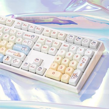 108鍵三模無線機械鍵盤有線靜音女生辦公麻將音藍牙Gakset客制化