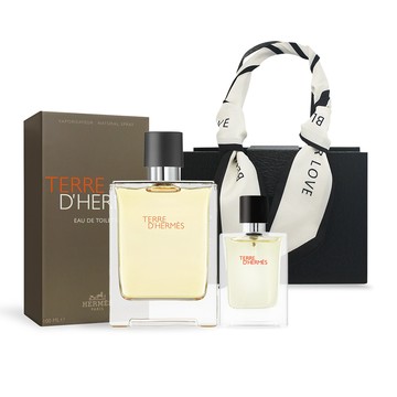 HERMES 大地男性淡香水禮盒(100ml+12.5ml)-國際航空版