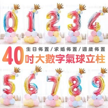氣球派對多🎉數字立柱 數字氣球 球柱 生日派對 派對佈置 週歲佈置 慶生 生日氣球 氣球 派對 抓周 造型氣球 情人節