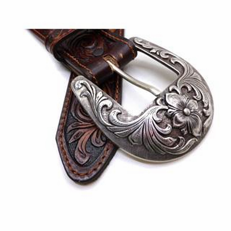 Tony lama フローラルカービング 38mm幅 ウエスタンベルト De