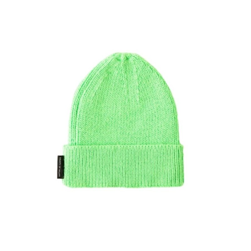 MARCELO BURLON マルセロ ブロン ユニセックス BEANIE ニット帽 GREEN | LINEショッピング