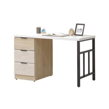 【唯熙傢俱】庫柏橡木雙色4尺書桌