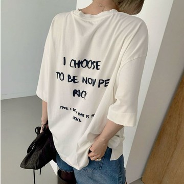 ATTENTION-背point!!!不收邊撞色大Tee