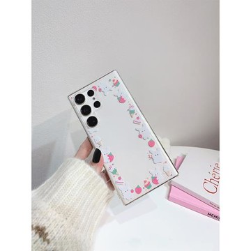 草莓兔子適用三星S26Ultra手機殼Galaxys25+高級感小眾S26plus高級ins風超好看S24防摔透明保護外套女款硬