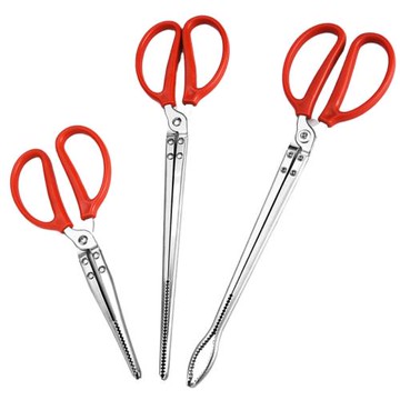 黃鱔夾子加長防滑抓魚龍蝦泥鰍螃蟹鉗子工具不銹鋼夾魚器趕海神器