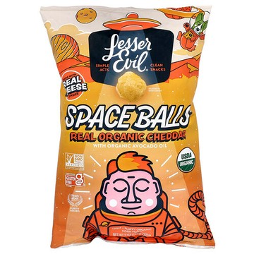 LesserEvil, Space Balls，真正有機切達奶酪，5 盎司（142 克）