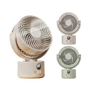 手持風扇 yoobao LED數顯空氣循環扇 USB充電數顯桌上型風扇 三檔調節靜音桌扇 辦公室風扇 涼風扇 電風扇