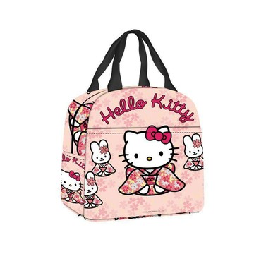 【臺灣-出貨】手提餐包HelloKitty卡通可愛凱蒂貓便當包保溫飯盒袋學生午餐包FHU1