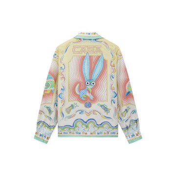 maxvvv casabulca 貓頭鷹兔子 熱帶島嶼度假風休閑夏威夷長袖襯衫