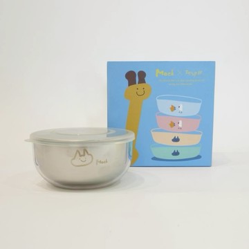 開心從這碗開始【Moek X Jesper】抗菌可微波不鏽鋼水晶點心碗 (Essten™) 寶貝的聖誕禮物 兒童餐具 吃飯 副食品 點心 雙層隔熱 雙碗使用 冷熱分食