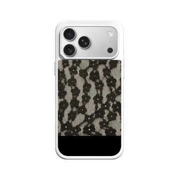 iPhone 17 Pro Max SolidX 白 - Pattern Play - 暗夜蕾絲