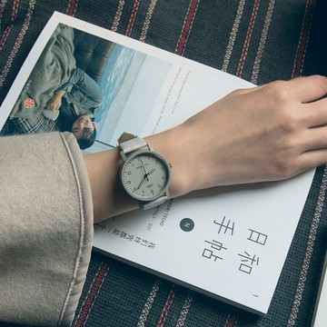 免運⌚韓版文藝森系石頭紋淺磨砂男女中情侶表對復古石英電子錶手錶 防水手錶 考試手錶 石英錶 手錶女 靜音手錶  運動手錶