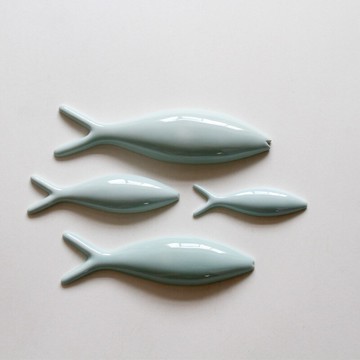 酒店樣板房墻壁小魚裝飾藝術擺件裝飾品3D軟裝立體墻貼 墻飾壁