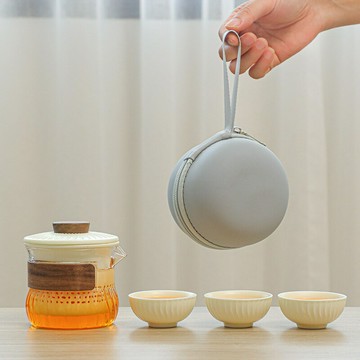 ??可開發票?? 快客杯 旅行茶具 茶壺茶具 茶具套裝 露營茶具功夫茶具套裝戶外快客杯一壺三杯便攜包德化旅行露營便攜茶具LOGO