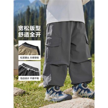 男童加絨工裝長褲冬裝兒童褲子2025新款童裝秋冬款冬季寶寶棉褲潮