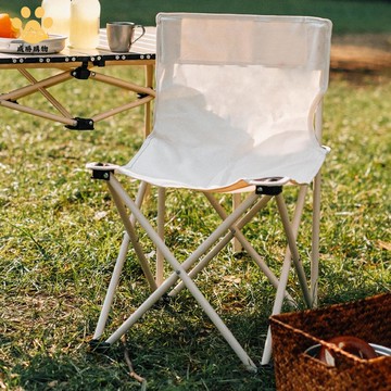 佳凡戶外折疊椅露營側袋連體椅子便攜野營釣魚靠背坐椅野餐折疊凳ws7171