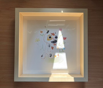 Cyndraw 貓貓等到生出花來了art print連畫框