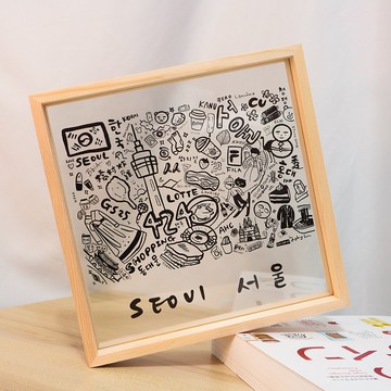 原創 【韓國首爾x手繪特色插畫】壓克力木製相框 korea seoul