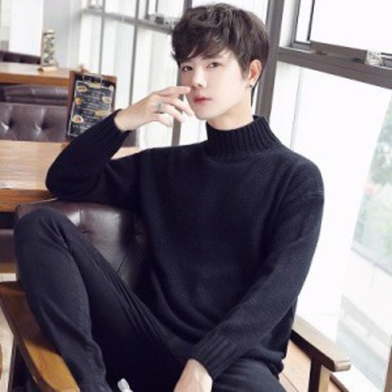 セーター メンズ ニット プルオーバー モックネック 無地 長袖 ゆったり 伸縮性 着心地いい インナーセーター トップス 秋 冬 カジュアル 通販 Lineポイント最大1 0 Get Lineショッピング