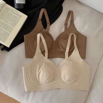 ✨高階✨日本超薄款無痕兔耳朵杯內衣女大胸顯小顯瘦透氣收副乳無鋼圈文胸