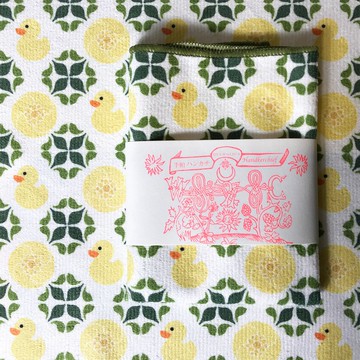 動物圖紋吸汗手巾-優雅小鴨