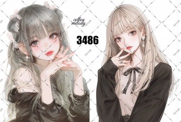 original sticker no.3486 人物貼紙 原創貼紙 原創人物貼紙 裝飾貼紙 cotton melody