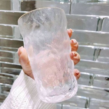 🔥臺灣出貨🔥冰奶茶玻璃杯高颜值水杯果汁饮料杯子风树纹ins酒杯咖啡杯啤酒杯