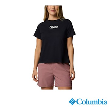 Columbia 哥倫比亞 女款-短袖上衣-黑色-UAR94090BK/JS