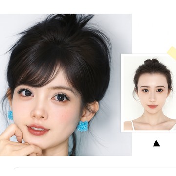 梨花HaNA  這款比真髮還自然  輕盈髮感可選左右分邊｜Y2K斜瀏海輕薄髮片