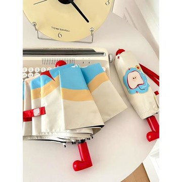 折疊雨傘晴雨兩用雨傘高顏值太陽傘靴子手柄防曬防紫外線遮陽傘女