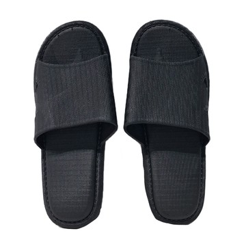 糖果色室內拖鞋 2雙入 優質防滑PVC 浴室/戶外/室內適用  42~43  黑色  1組