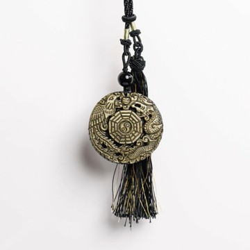 馬年除障辟邪馬頭明王加持(觀音化身)| 八卦龍牌 金沙黑曜石 金曜石 有祝聖開光 掛門口 掛車上 掛包包 隨身配件 擋煞 辟邪 黑曜 天然石 吊飾 中國結 Q24AA10-901