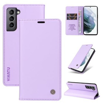 高檔小羊皮細紋24適用于55三星S22手機殼S21皮套note20翻蓋A53新款54保護套fe防摔25插卡73男16女ultra全包23