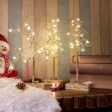 圣誕節北歐圣誕桌面星星天使發光創意擺設擺件櫥窗圣誕裝鐵藝飾品