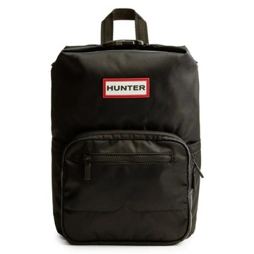 HUNTER BOOTS 上開扣Pioneer中型尼龍後背包  黑色  均碼