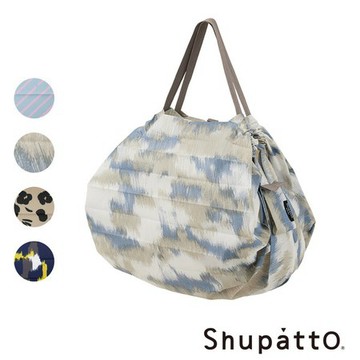 Shupatto燈籠型都會時尚系列秒收環保啪啪包-中-蒼空米