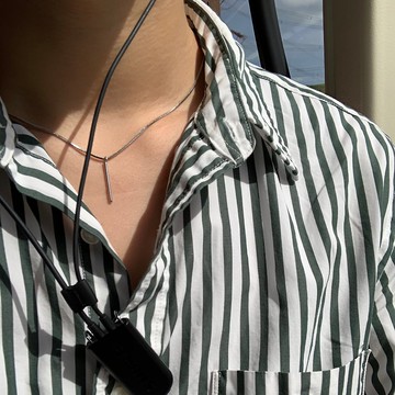 簡約小圓棒防敏鋼項鏈 母親節 禮物