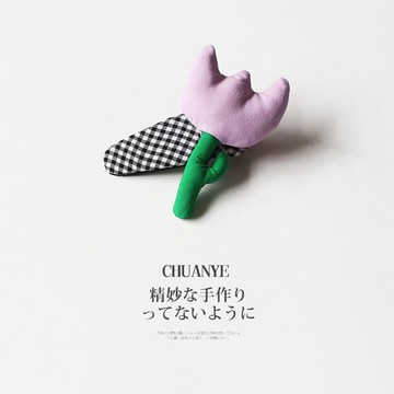 川野康乃馨發夾女側邊2022年新款氣質發卡搞怪可愛劉海夾夾子頭飾