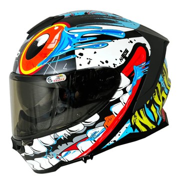 【搞怪有理】NIKKO N806II #9 光年訪客大眼星人 平黑藍 全罩式安全帽