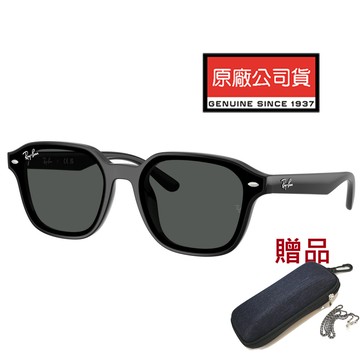 RAY BAN 雷朋 亞洲版 時尚太陽眼鏡 RB4458D 601/87 黑框抗UV深灰鏡片 公司貨