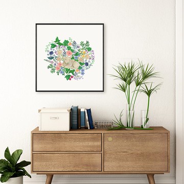 暖羊羊 - 羊咩咩/兒童房佈置/方形掛畫/幼稚園裝潢/居家空間擺設