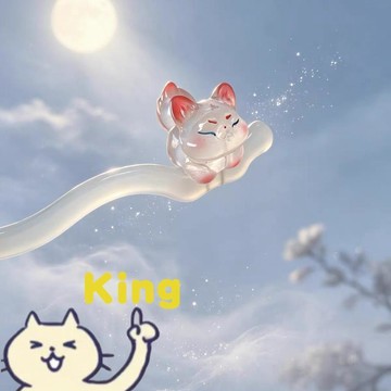 【臺灣出貨】原創小狐狸夜光盤髮簪 插髮牢固不易鬆脫輕鬆固定髮型 精細工藝立體雕刻立體狐狸造型夜間自帶螢光發光趣味特色設計