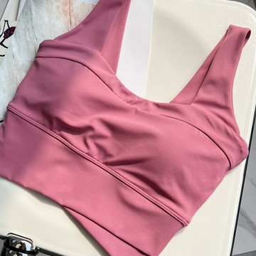 【OUTLET】NuSport 寬肩帶交叉運動內衣-玫紅
